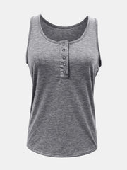 Full Size Quarter Snap Scoop Neck Tank