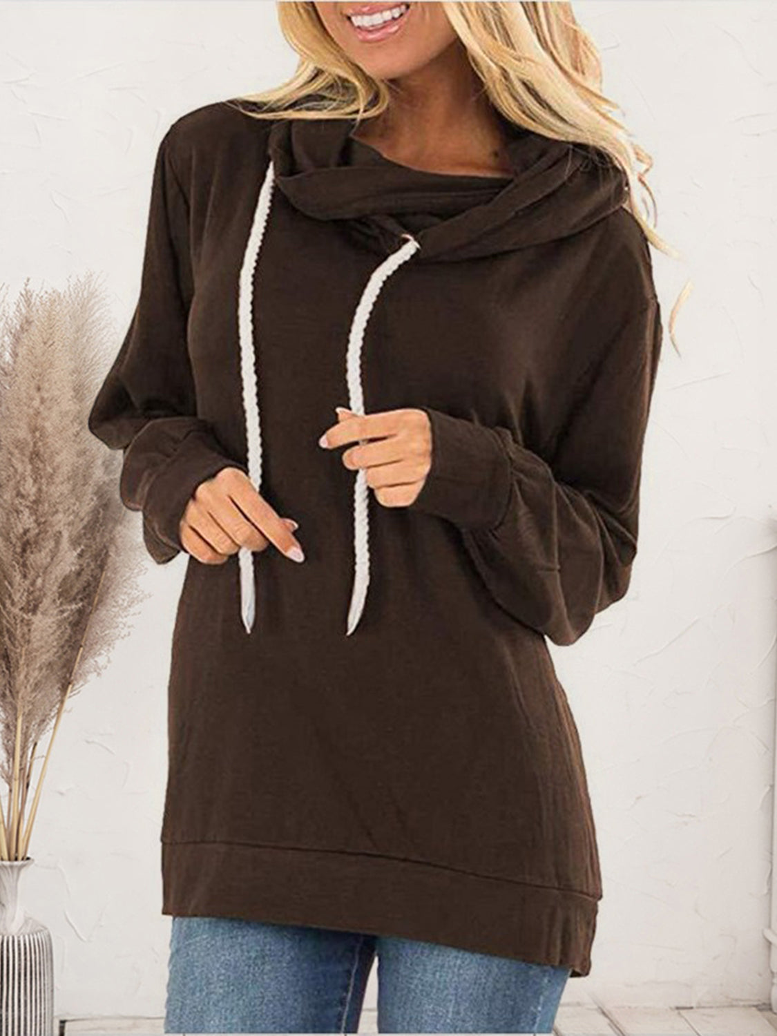 Drawstring Long Sleeve Hoodie