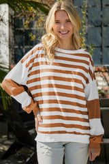 Striped Dropped Shoulder Sweatshirt