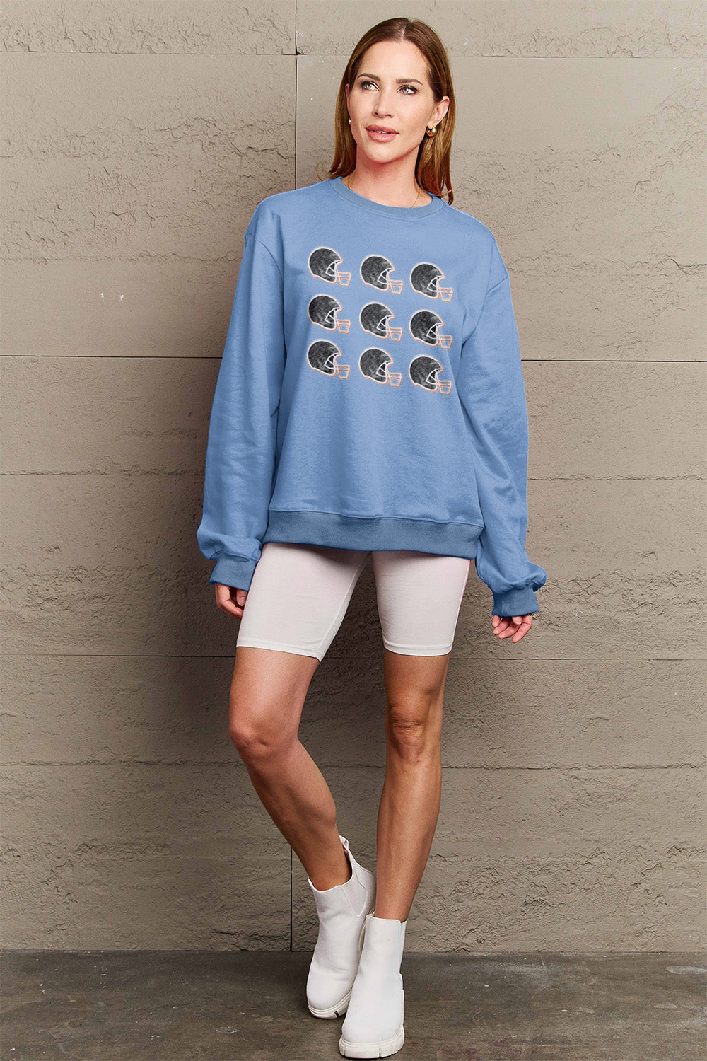 Simply Love Full Size Graphic Round Neck Sweatshirt