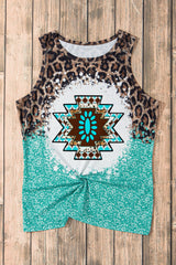 Leopard Round Neck Tank