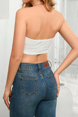 Tassel Eyelet Tube Top