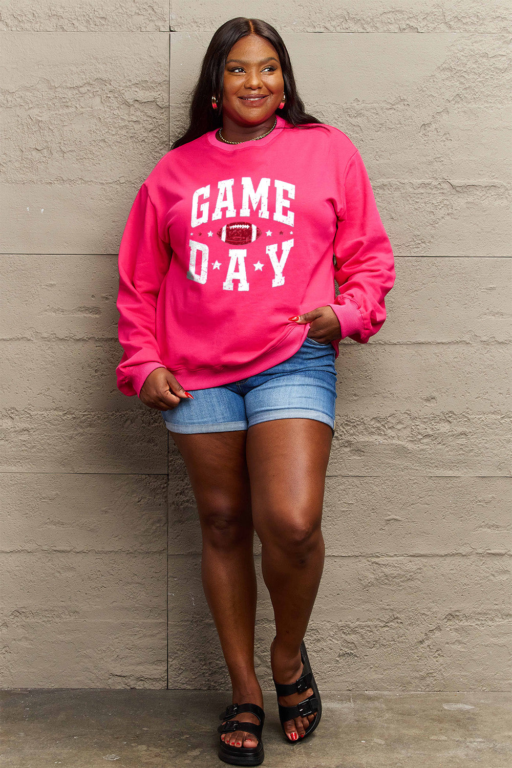 Simply Love Full Size GAME DAY Graphic Sweatshirt