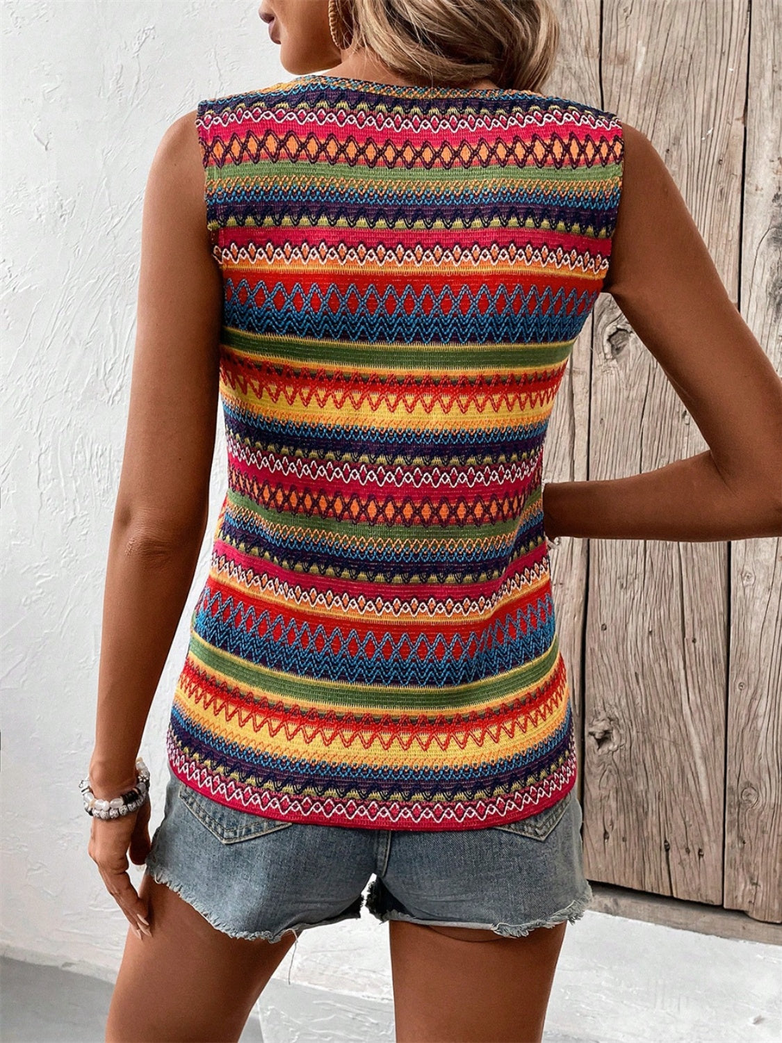 Contrast Round Neck Tank