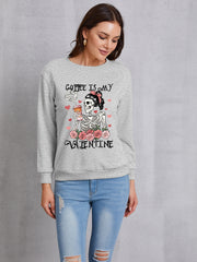 COFFEE IS MY VALENTINE Round Neck Sweatshirt