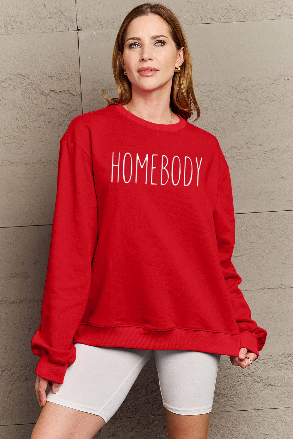 Simply Love Full Size HOMEBODY Graphic Sweatshirt