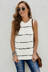 Striped Round Neck Tank