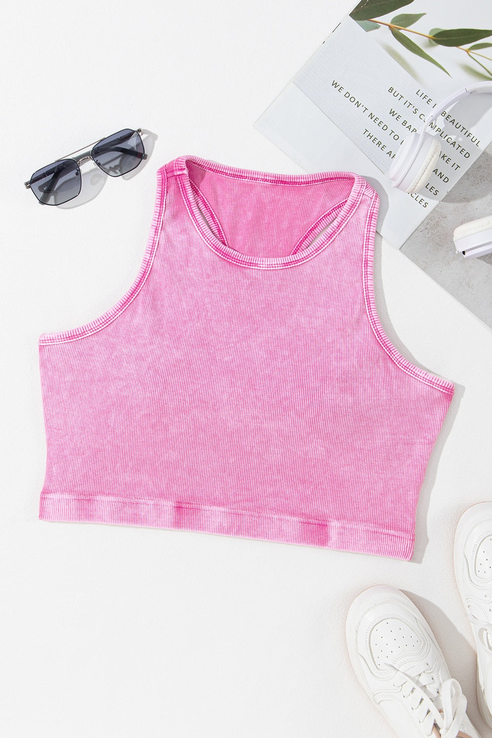 Round Neck Wide Strap Tank