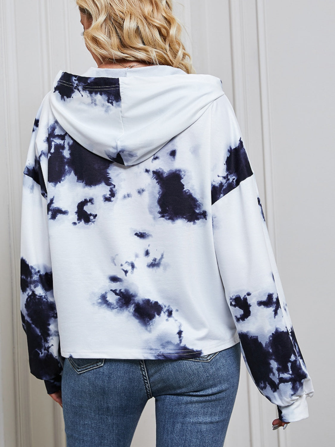 Tie-Dye Drop Shoulder Hoodie