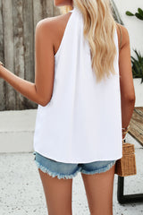 Ruched Grecian Neck Tank