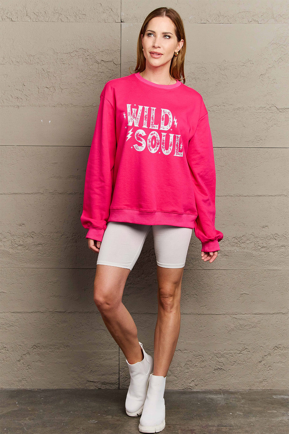 Simply Love Full Size WILD SOUL Graphic Sweatshirt