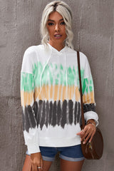 Tie-Dye Drawstring Pullover Hoodie