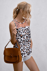 Leopard Round Neck Tank