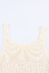 Full Size Ruffled Openwork Wide Strap Tank