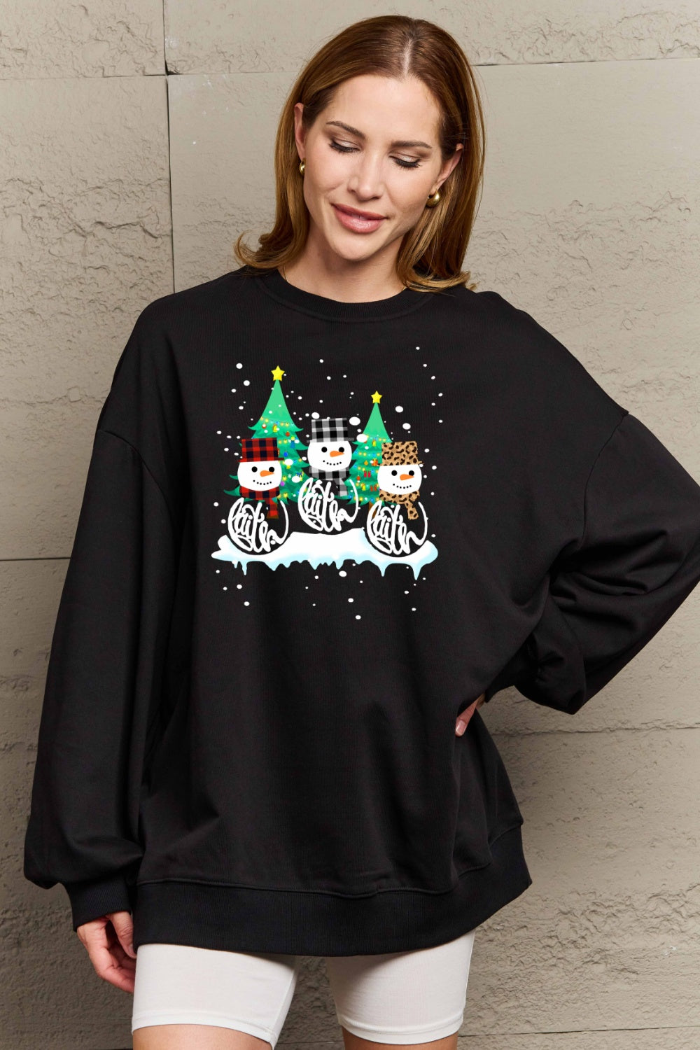 Simply Love Full Size Graphic Round Neck Sweatshirt