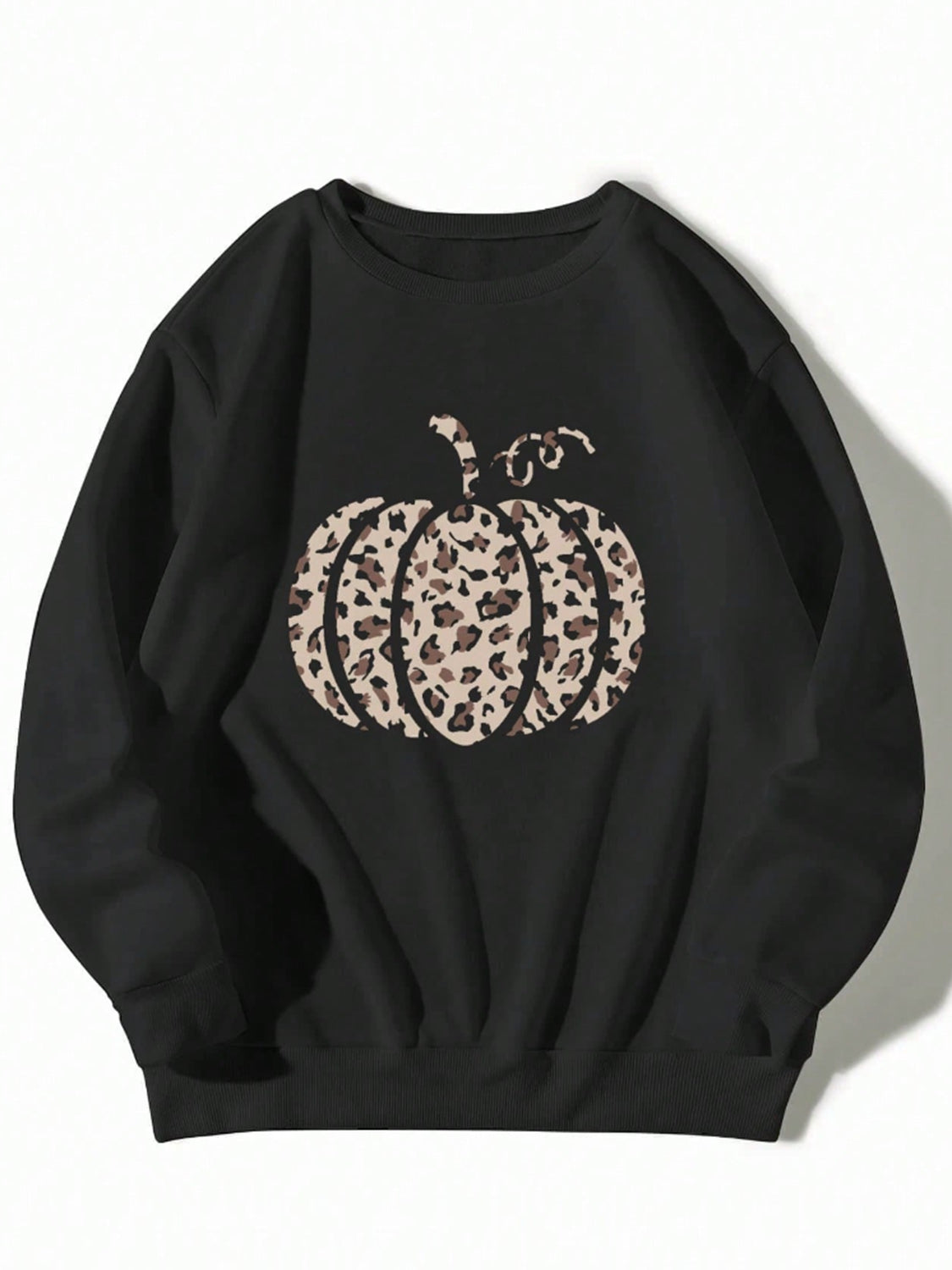 Pumpkin Graphic Round Neck Sweatshirt