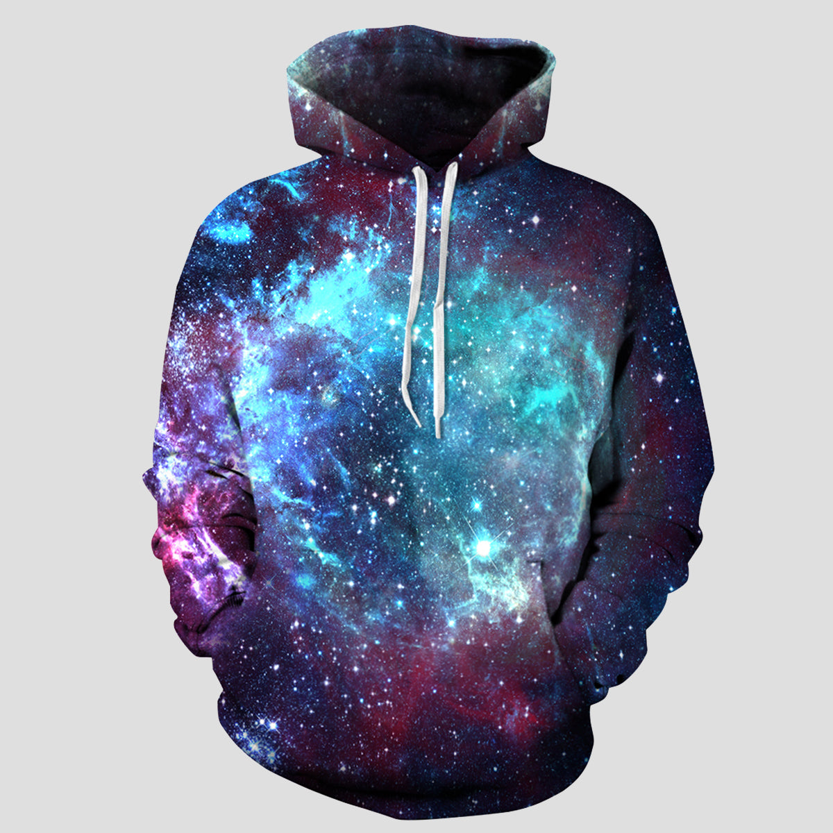 Full Size Printed Drawstring Hoodie with Pockets