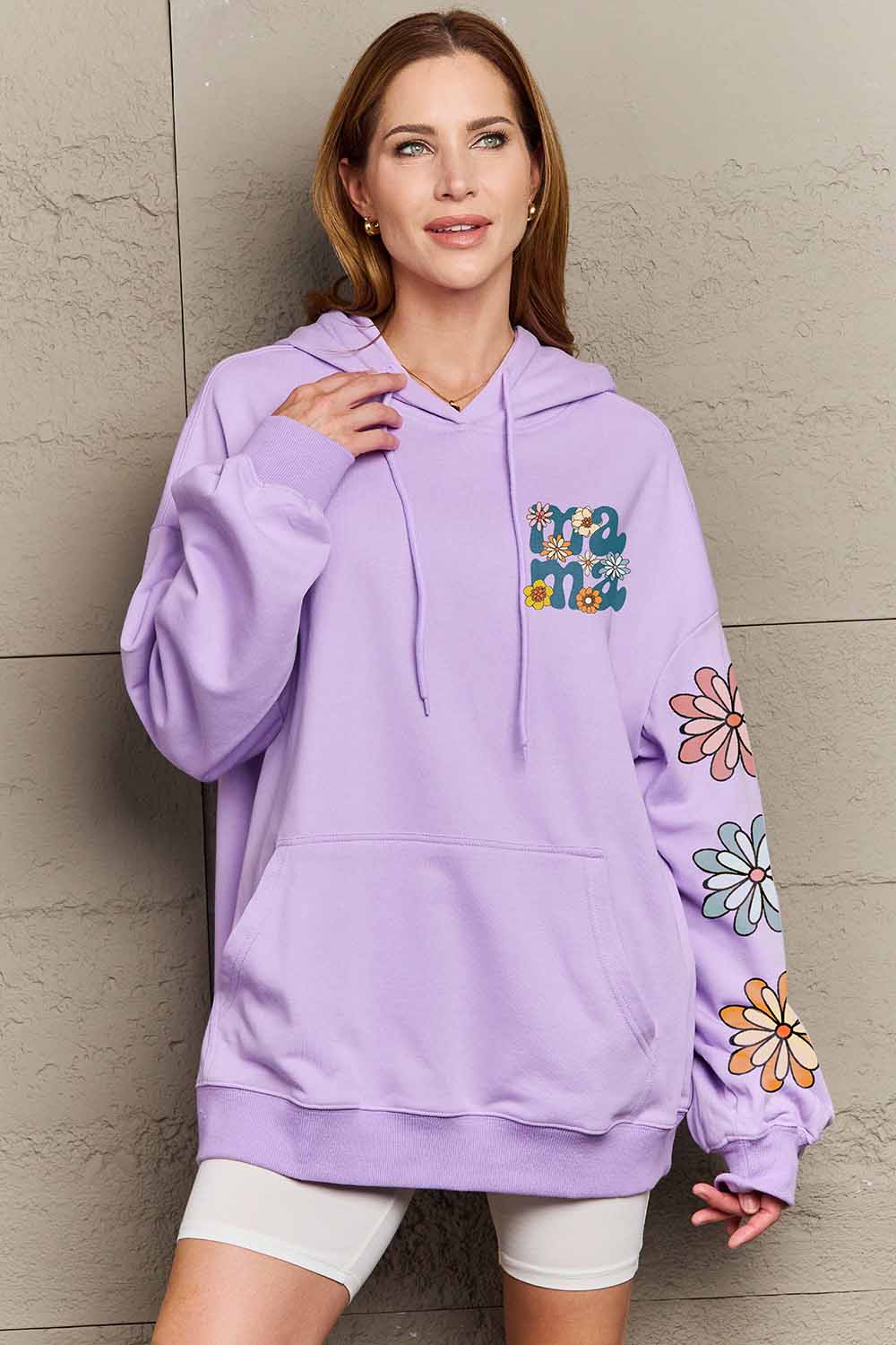 Simply Love Simply Love Full Size MAMA Graphic Dropped Shoulder Hoodie