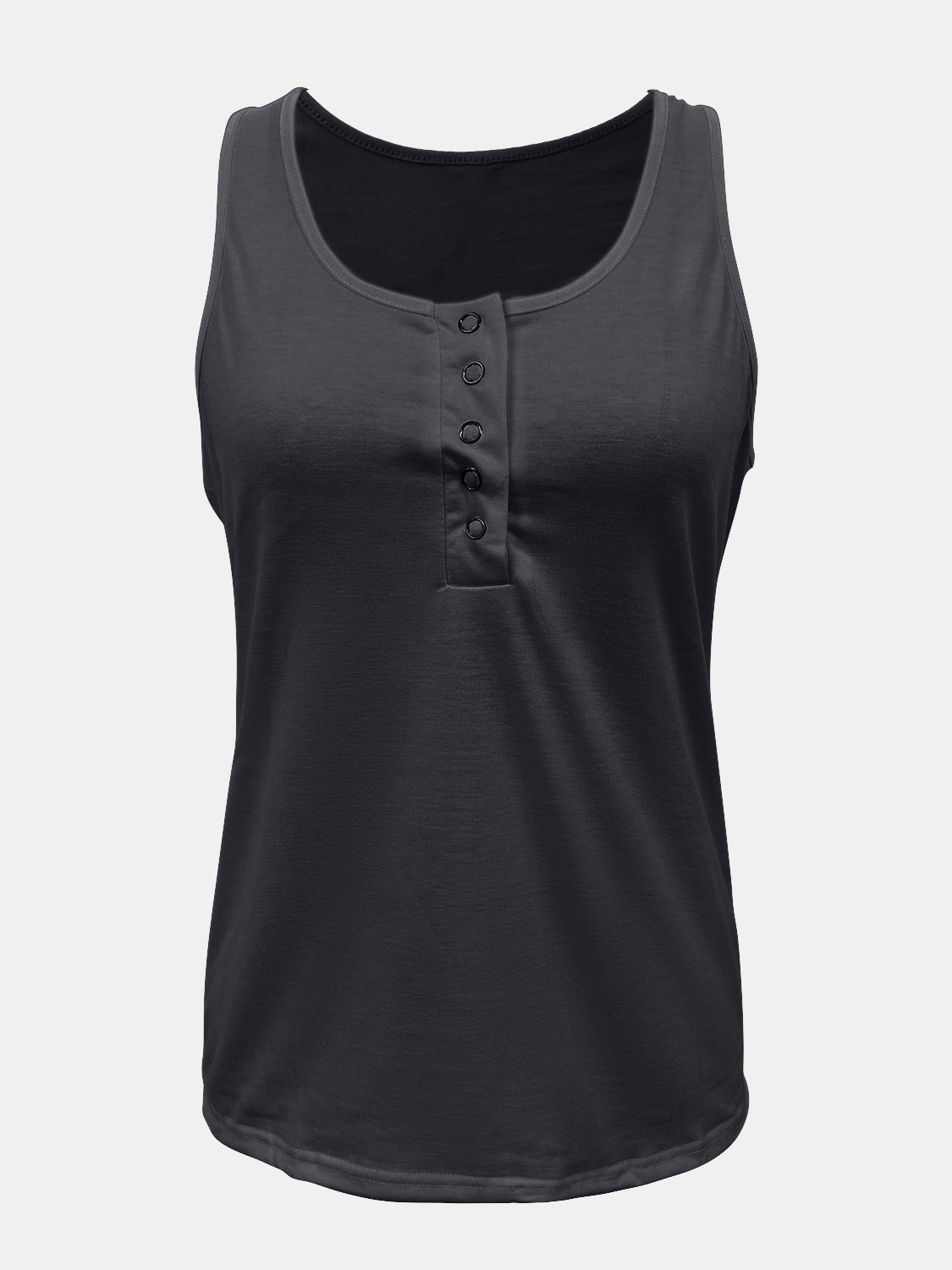 Full Size Quarter Snap Scoop Neck Tank