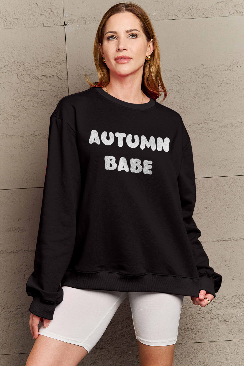 Simply Love Full Size AUTUMN BABE Graphic Sweatshirt