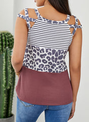 Color Block Shoulder Detail Tank