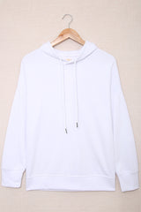 Drop Shoulder Hoodie with Slit