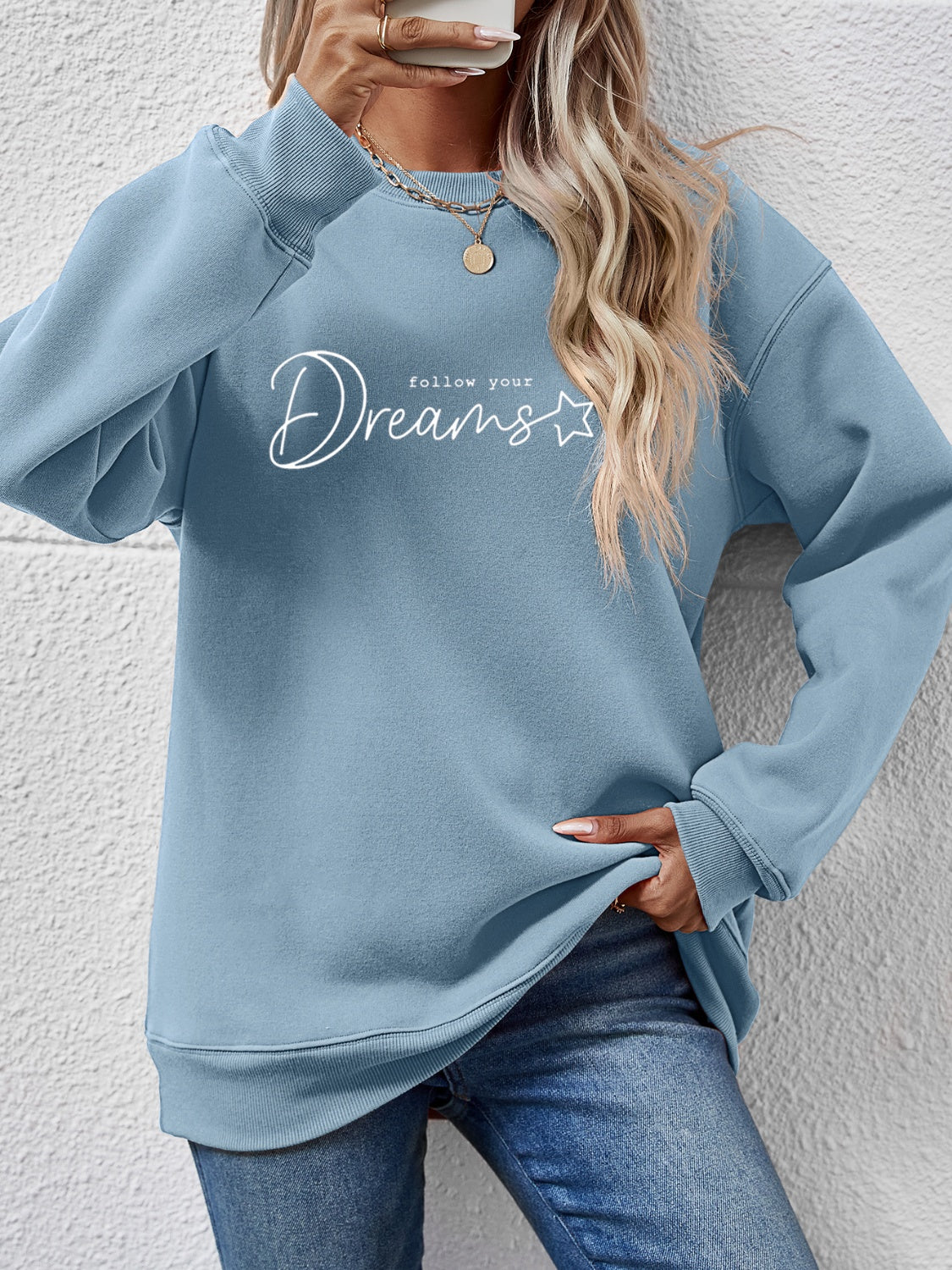 FOLLOW YOUR DREAMS Graphic Sweatshirt