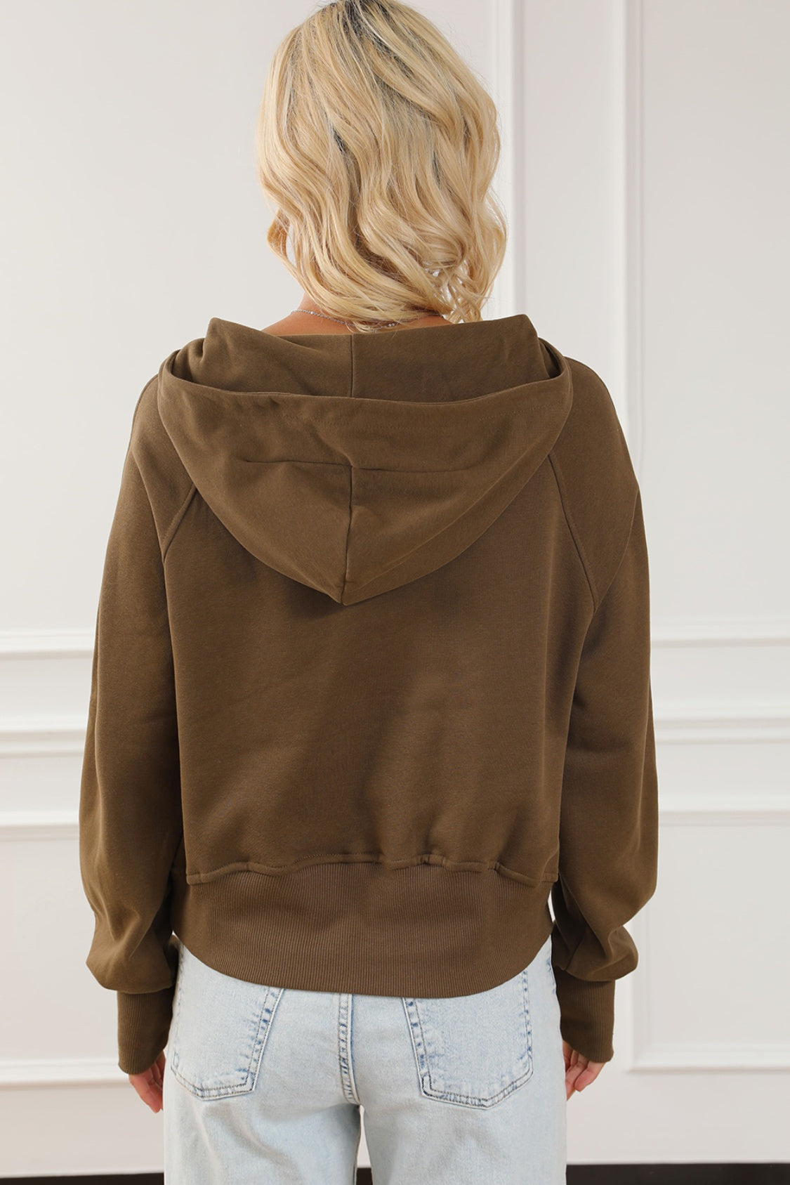 Half-Zip Long Sleeve Hoodie