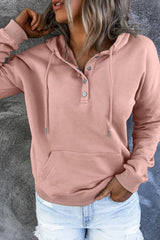 Dropped Shoulder Long Sleeve Hoodie with Pocket