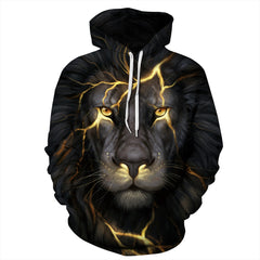 Full Size Animal Print Drawstring Hoodie with Pockets