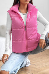 Zip Up Collared Vest