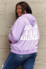 Simply Love Full Size BE KIND AND SHINE Graphic Hoodie