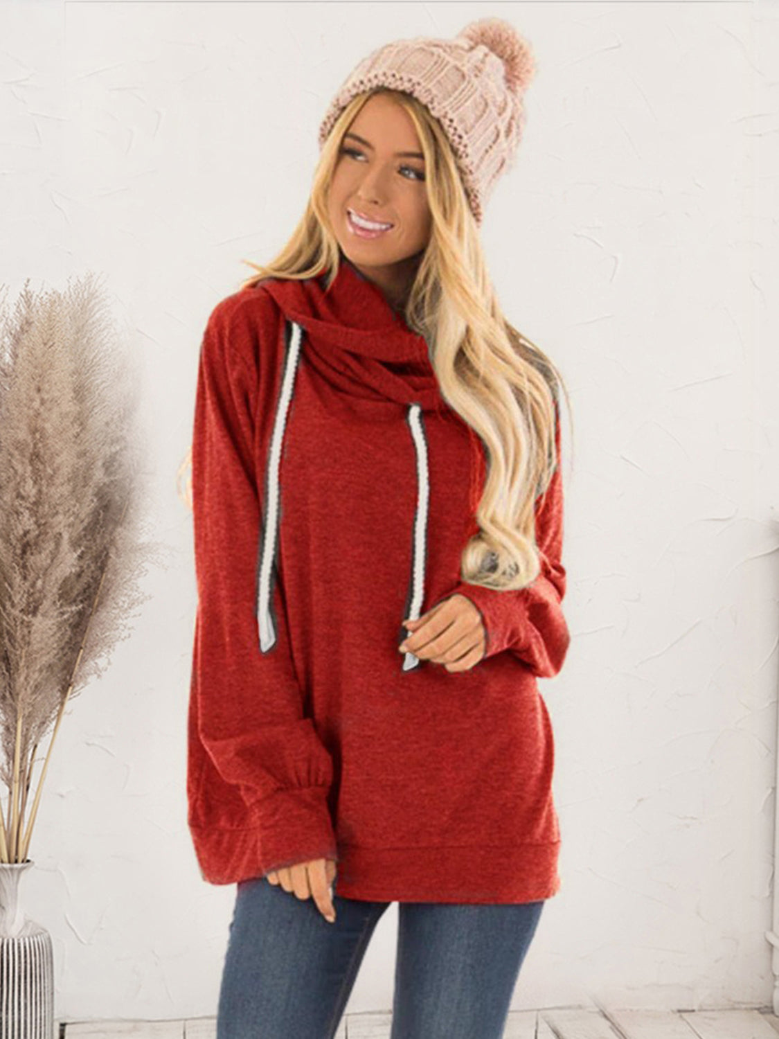 Drawstring Long Sleeve Hoodie