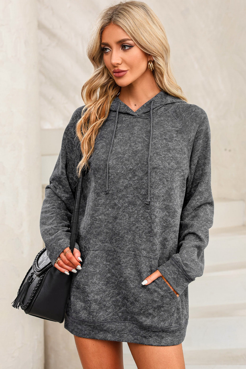 Long Sleeve Front Pocket Hoodie