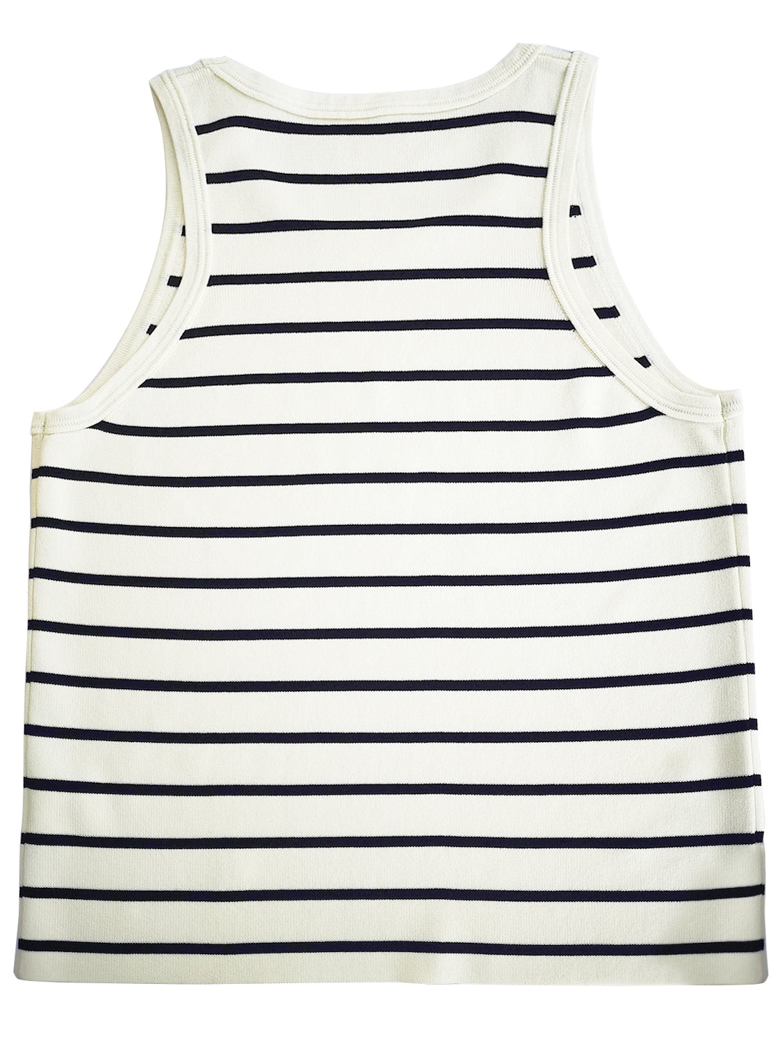 Striped Wide Strap Racerback Tank