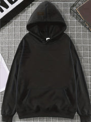 Butterfly Graphic Drawstring Hoodie with Pocket