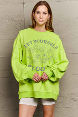 Simply Love Simply Love Full Size LET YOURSELF BLOOM Graphic Sweatshirt