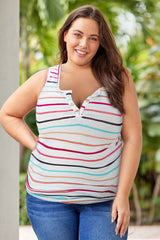 Plus Size Square Neck Sleeveless Tank