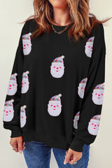 Sequin Santa Long Sleeve Sweatshirt