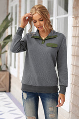 Collared Neck Long Sleeve Top