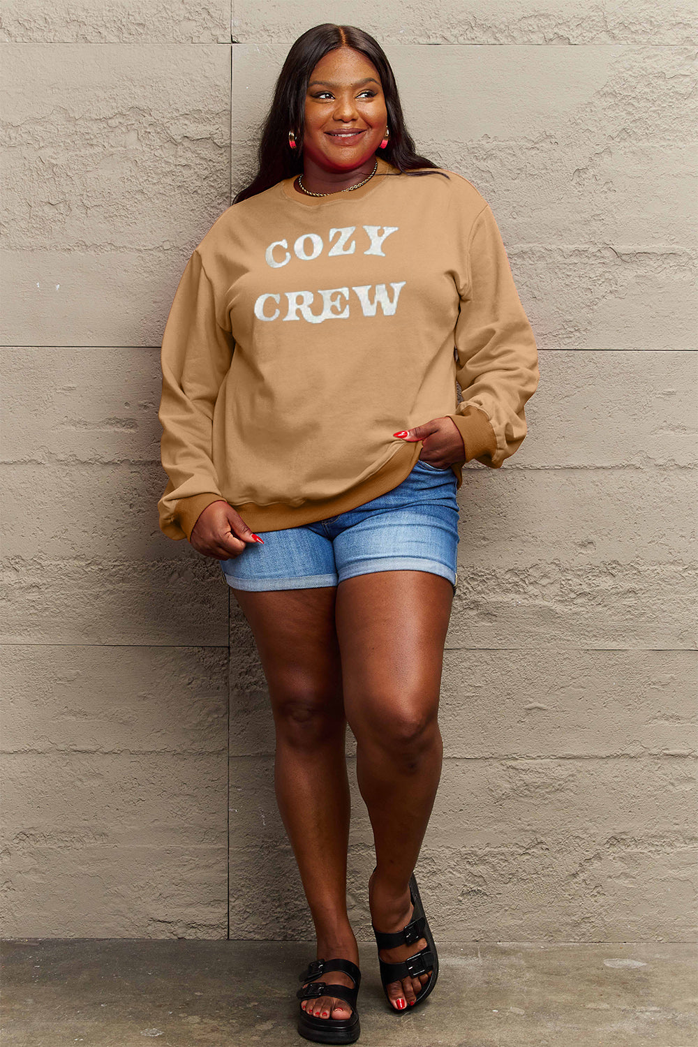 Simply Love Full Size COZY GREW Graphic Sweatshirt